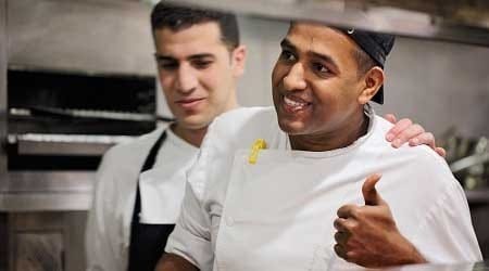 Chefs happy thumbs up