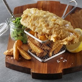 British Fish & Chips with Minted Peas British Fish & Chips with Minted Peas