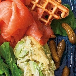 Potato & Buckwheat Waffles with Smoked Salmon Potato & Buckwheat Waffles with Smoked Salmon