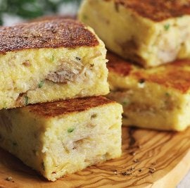 Turkey & Cheese Polenta Cakes Turkey & Cheese Polenta Cakes