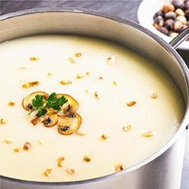 Hazelnut Mushroom Cream Soup