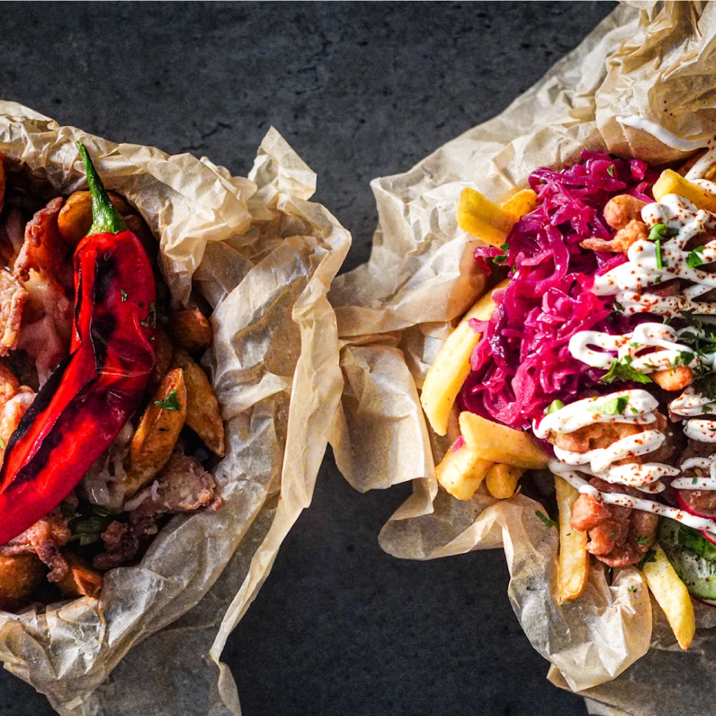 Messy Fries with Fried Chicken Poppers Messy Fries with Fried Chicken Poppers