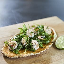 Arabic Flatbread & Lime Teriyaki King Prawn Salad Arabic Flatbread & Lime Teriyaki King Prawn Salad