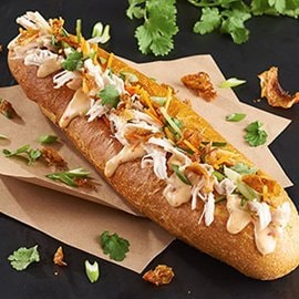 Chicken Po’Boy with Asian Vegetables Chicken Po’Boy with Asian Vegetables
