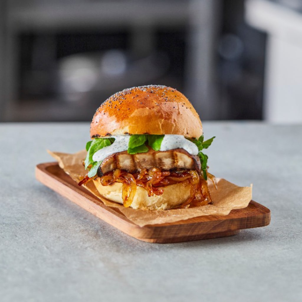Grilled Mushroom Truffle Burger Grilled Mushroom Truffle Burger