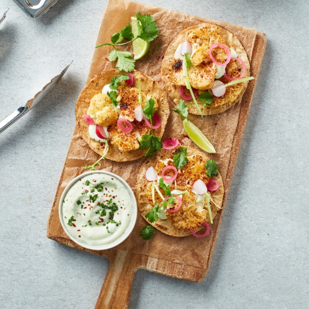 Roasted Ancho Chili Cauliflower Tacos Roasted Ancho Chili Cauliflower Tacos