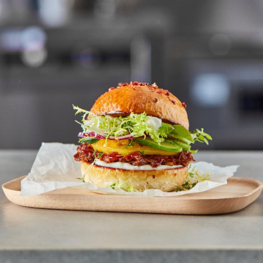 Vegan Beef Burger with Chipotle Mayo Vegan Beef Burger with Chipotle Mayo