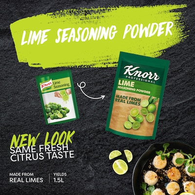 Knorr Lime Seasoning Powder (12x400G) [Maldives Only] - Knorr Lime Seasoning is a ready to use lime powder made with real limes