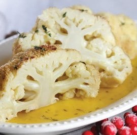 Whole Cauliflower With Butter Sauce Whole Cauliflower With Butter Sauce