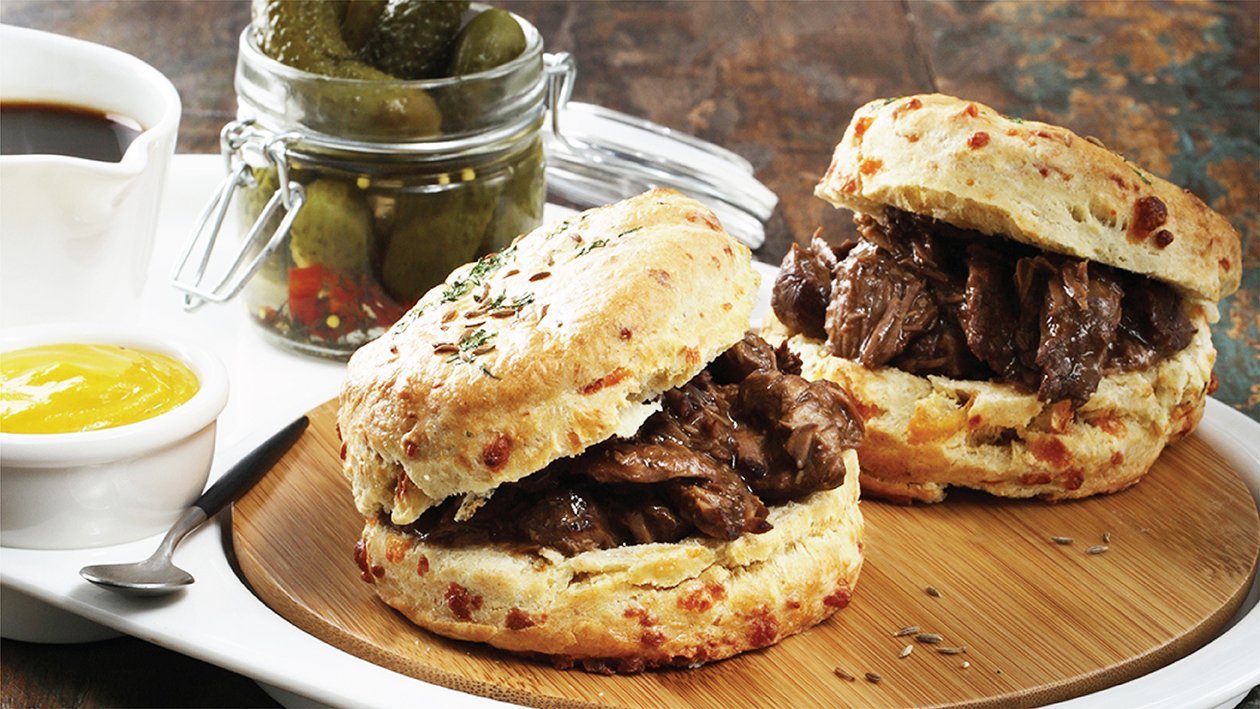 Pulled Beef Scone Sliders