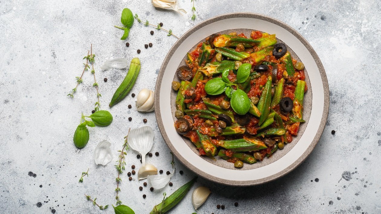 Steamed Okra Provencal